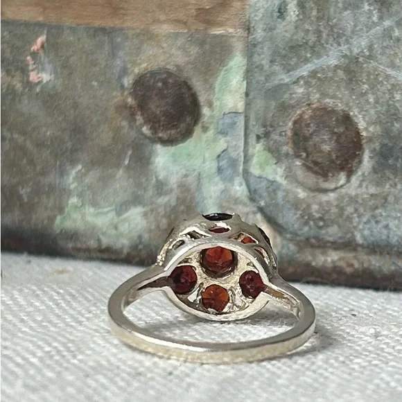 Vintage Sterling and Garnet Ring